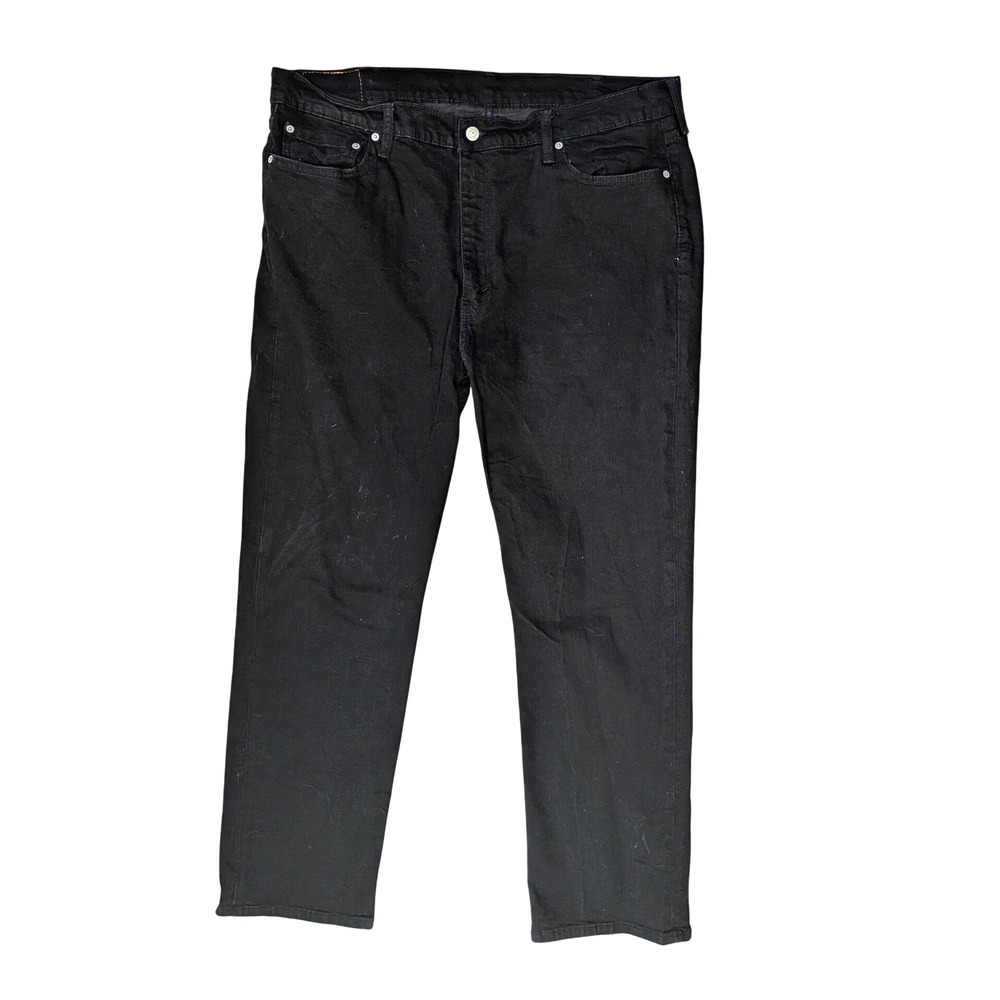 Levi's 541 Mens 42x32 Black Straight‎ Jeans Denim Trousers work preppy